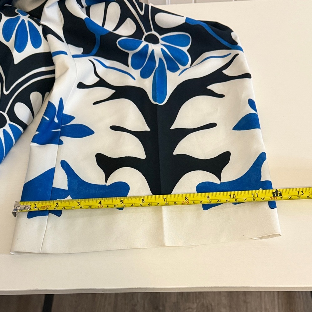 Zara Blue, White and Black High Waisted, Wide Leg Culottes - Picture 6 of 9